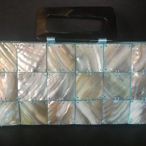 VTG Abalone Shell Butterfly Brand Clutch Purse